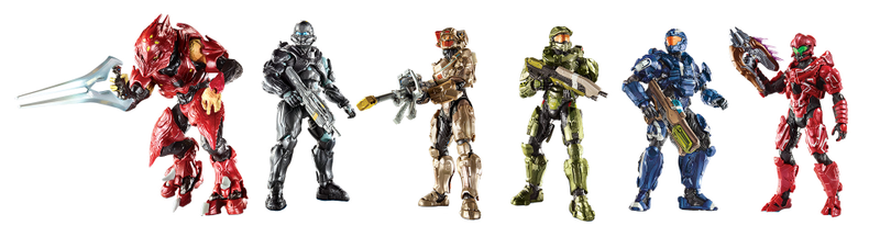 Halo 6″ Figure Assortment (SRP: $19.99) –All new 6” collectible action figures series brings the Halo universe to life! More than 30 points of articulation in a highly poseable form. Each figure includes mix-and-match armor suit and 1-2 iconic, interchangeable weapons so you can customize your figure for battle.